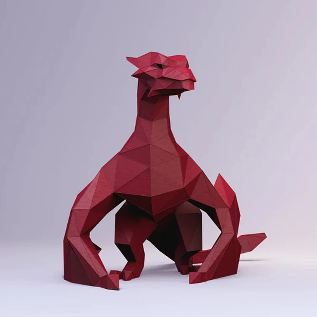 Большая Бумажная модель дракона 45 см Мифические животные реквизит для фильмов