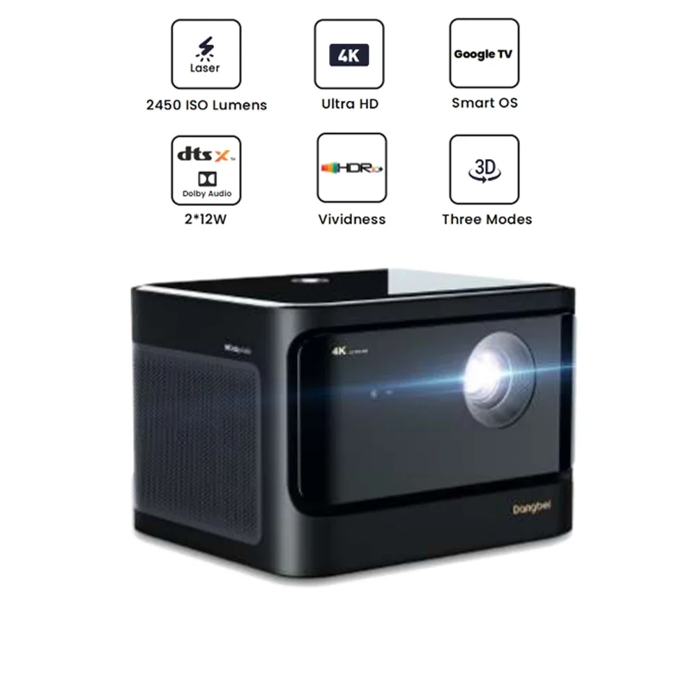 [Google TV] 2024 новый выпущенный видеопроектор Dangbei Mars Pro 2 DLP 4K Nativa 2450 ISO Lumens Smart Home ALPD