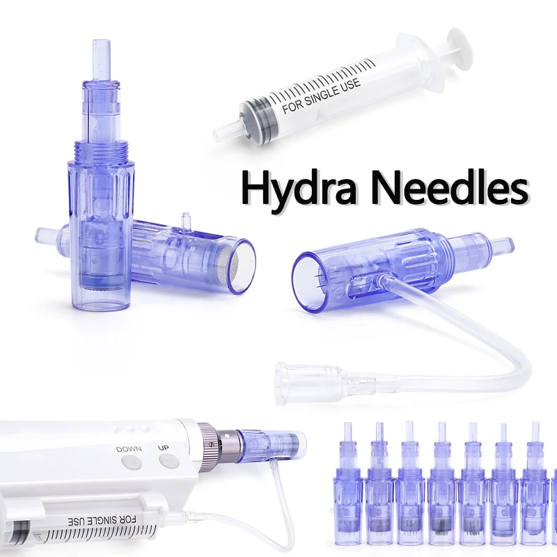 

5pcs Hydra Injection Needles Cartridges Microneedles Syringe Tube for Mini Hydra Gun Water Mesotherapy Microneedling Face Tools