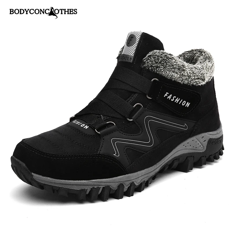 Men Winter Snow Boots for Women Sneakers Chunky Warm Vulcanized Shoes Woman Flats Non-slip Cotton Boot Mom Casual Running Shoe