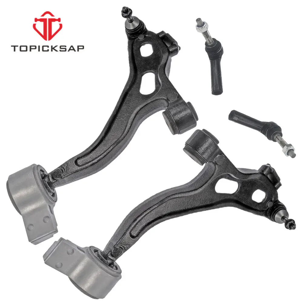 

TOPICKSAP Front Lower Control Arm Outer Tie Rod Set of 4pcs for Ford Taurus Flex Lincoln MKT MKS 2013 2014 2015 2016 - 2018