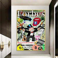 graffiti pop art prints alec monopoly funny forbes money poster picture on home decor canvas wall painting for living room