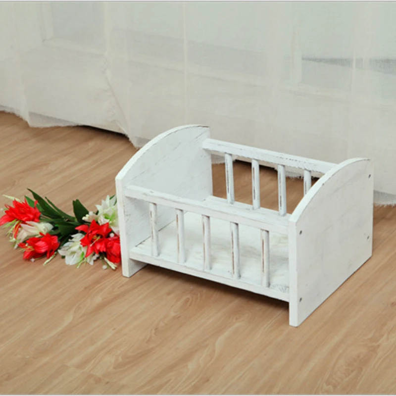 

Реквизит для фотосъемки новорожденных, оригинальная детская кроватка в стиле ретро, детская кроватка из чистого дерева, вспомогательный реквизит для детской фотосъемки