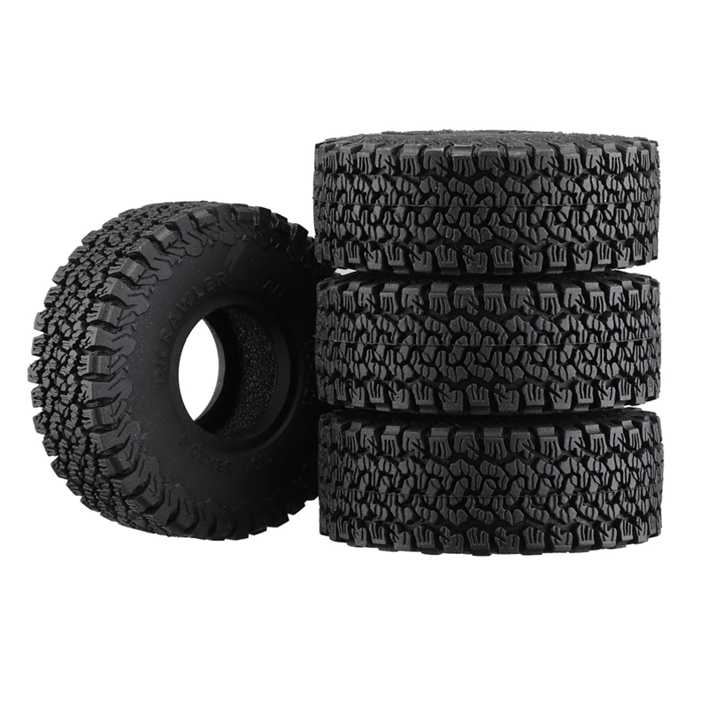 

4Pcs 58Mm 1.0 In Super Soft Rubber Wheel Tire Tyre For 1/18 1/24 RC Crawler Car Axial SCX24 AX24 Traxxas TRX4M FMS FCX24