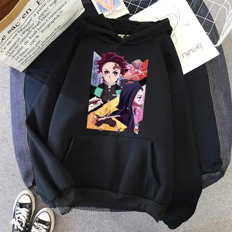 

Pullovers Demon Slayer Personality Print Hoody Japan Anime Sweatshirts Men/Women Oversized Brand Sweatshirt Punk Pullover
