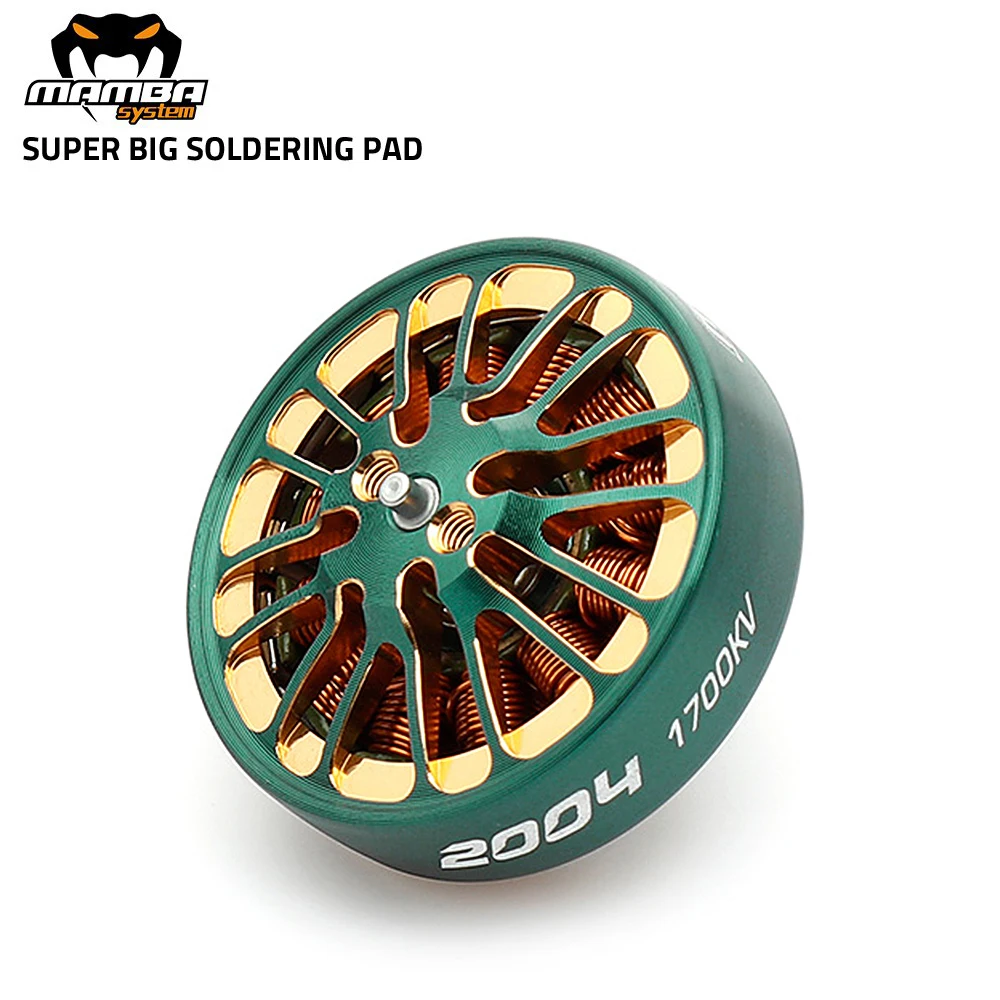 DIATONE MAMBA TOKA 2004 1700KV/2900KV бесщеточный двигатель зеленый подходит для 3,5-5 дюймового пропеллера 3-6S для RC FPV гоночного дрона запчасти