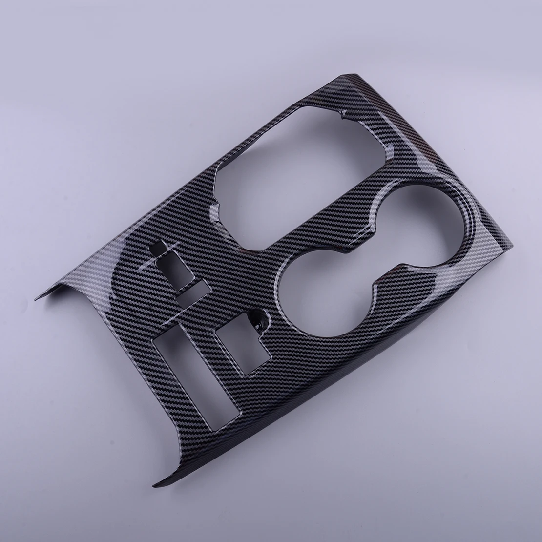 

Gear Shift Box Cup Holder Panel Cover Trim Fit for Toyota Highlander 2021-2022 Black Carbon Fiber Style Plastic Left Hand Drive