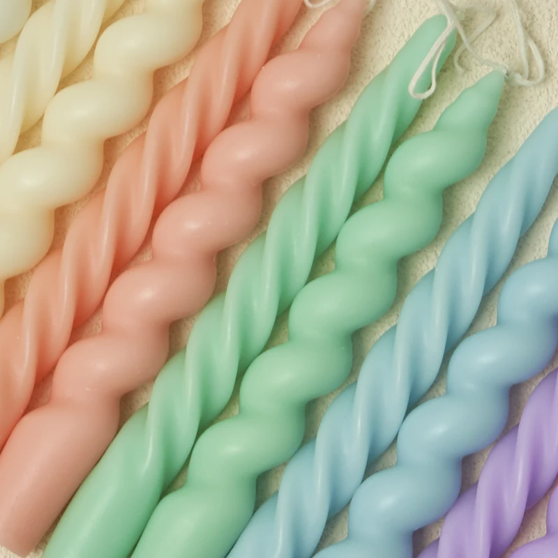 Декоративные свечи с запахом, в форме спирали, 2 шт. для дома, свадебного украшения, центральных элементов декора и в подарок.