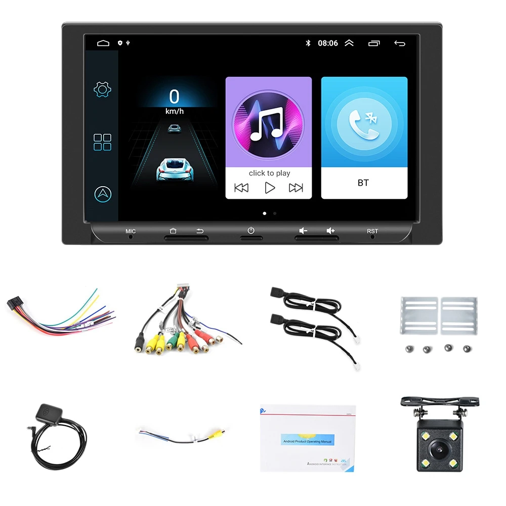 

7 inch Universal Car Radio 2 Din Carplay Android Auto for-Nissan Toyota MP5 Player Multimedia Player A