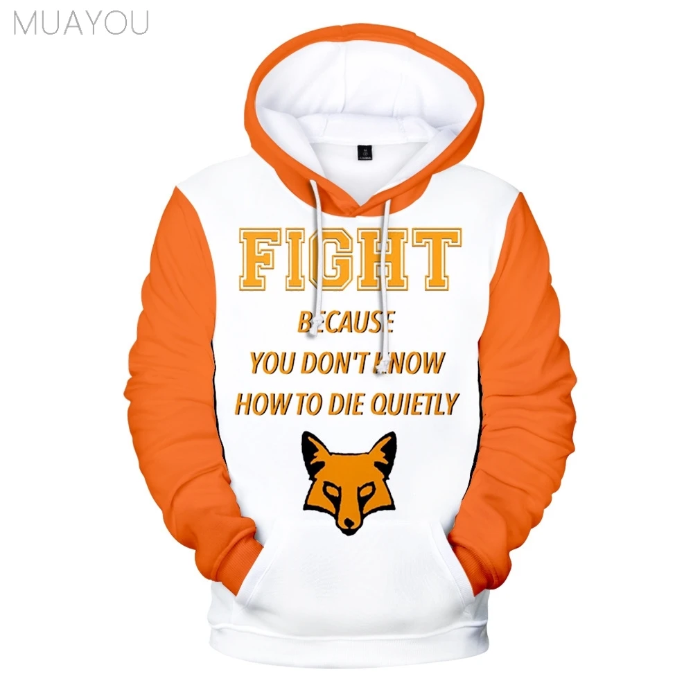Фото Мужская толстовка The Foxhole Court Minyard Толстовки с капюшоном Foxes 3D толстовка 4XL №1