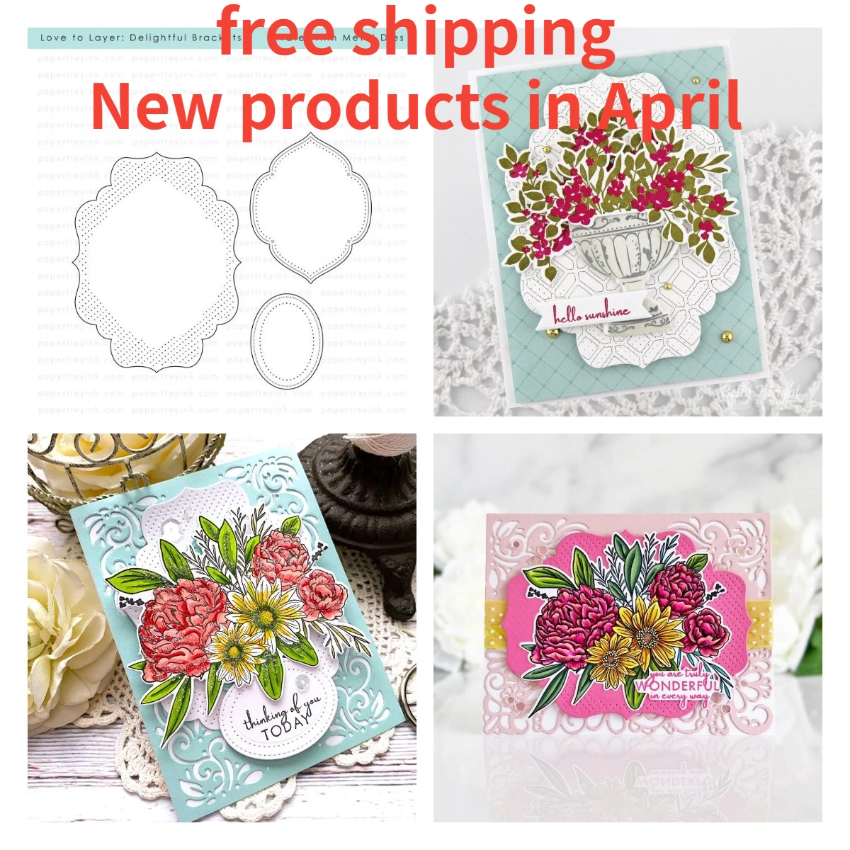

Delightful Brackets Cutting Dies Scrapbook Diary Decoration Embossing Template DIY Greeting Card Handmade 2023 New