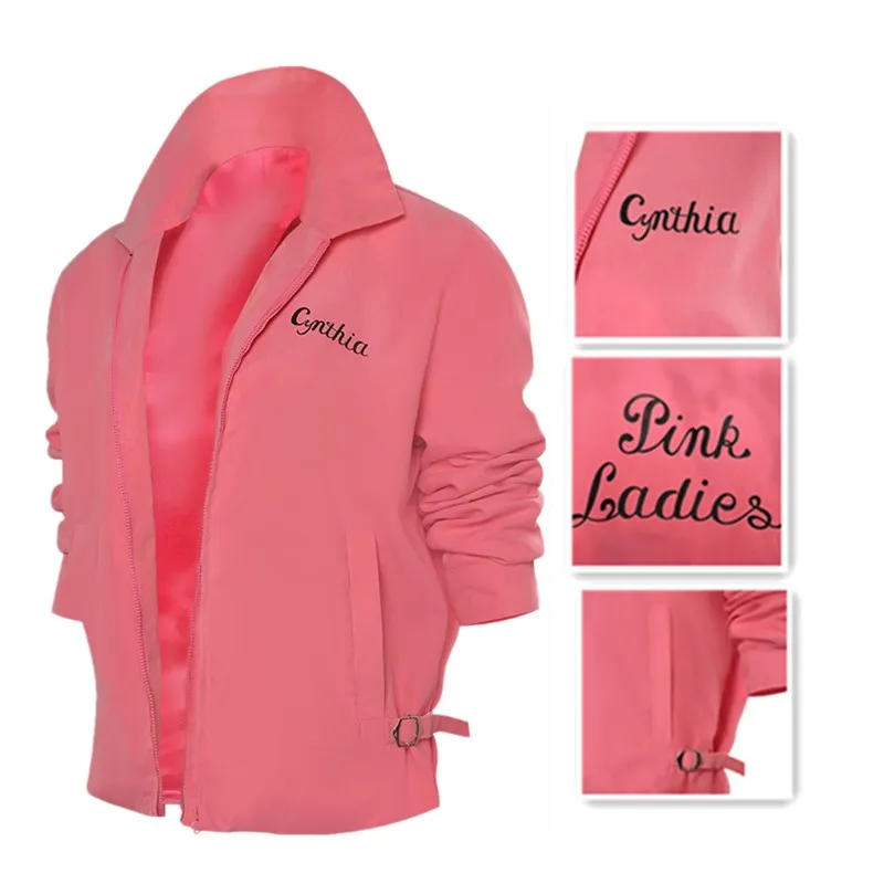 

Женская розовая куртка Cynthia для косплея, Женское пальто, костюм, ТВ, музыкальная смазка, для ролевых игр, фантазия, для Хэллоуина, карнавала, женский костюм