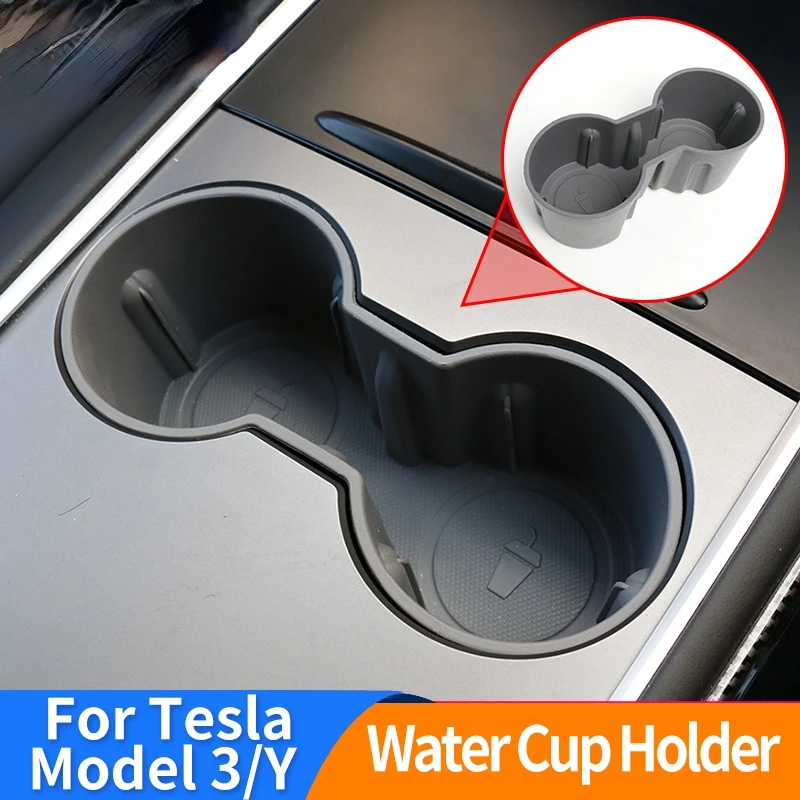 

Car Water Cup Holder For Tesla 21 22 Model 3 Y Fixed Limit Implement Central Control Interior Decoration Accessories