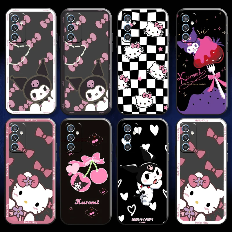 

Kulomi Hello Kitty 3D Print Cartoon For Xiaomi Mi 11 Lite Phone Case Funda Coque Liquid Silicon Back Black