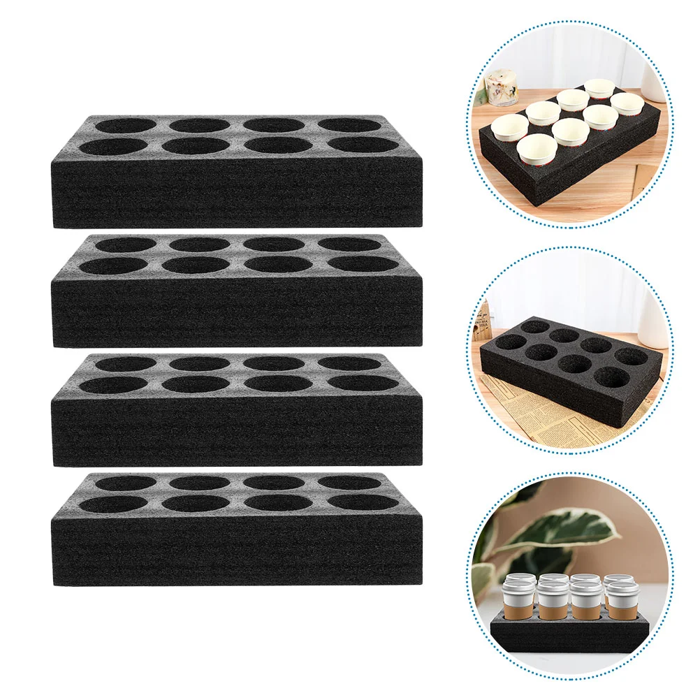 

4pcs Takeout Drink Holder Portable 8-hole Coffee Cup Beverage Packing Tool Coffee Carrier Tray