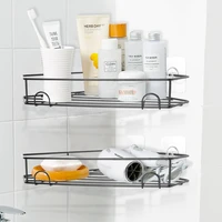 triangle storage shelf iron wall mounted corner shower storage holder toilet shampoo organizer container bathroom accessories