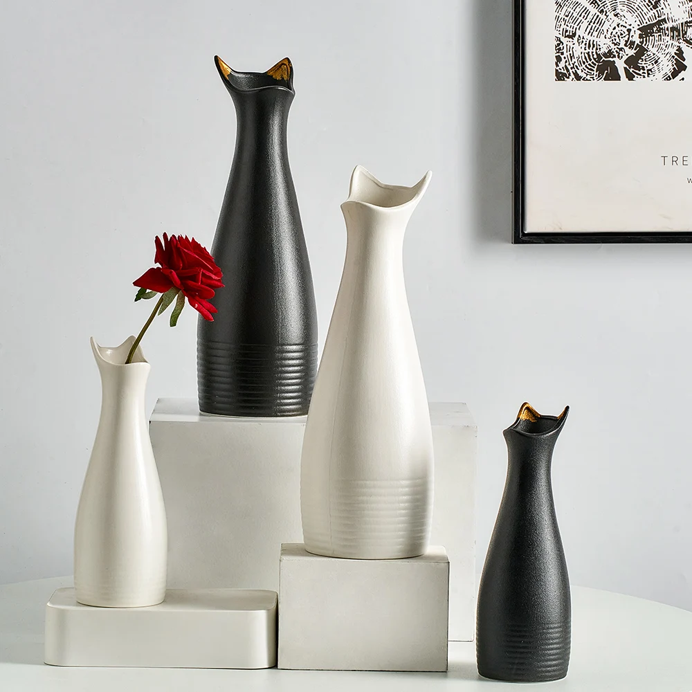 

Simple Ceramic Vase Modern Living Room Decoration Home Decoration Office Decoration Ornaments Plant Stand Balcony Decorations