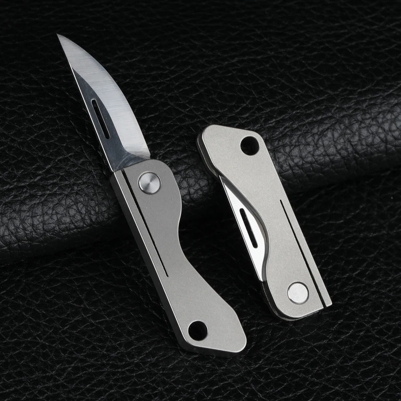 

NEW Mini EDCTitanium Alloy Knife Camping Equipment Unboxing Mini Knife Keychain Hanging Outdoor Multi Tools Knife