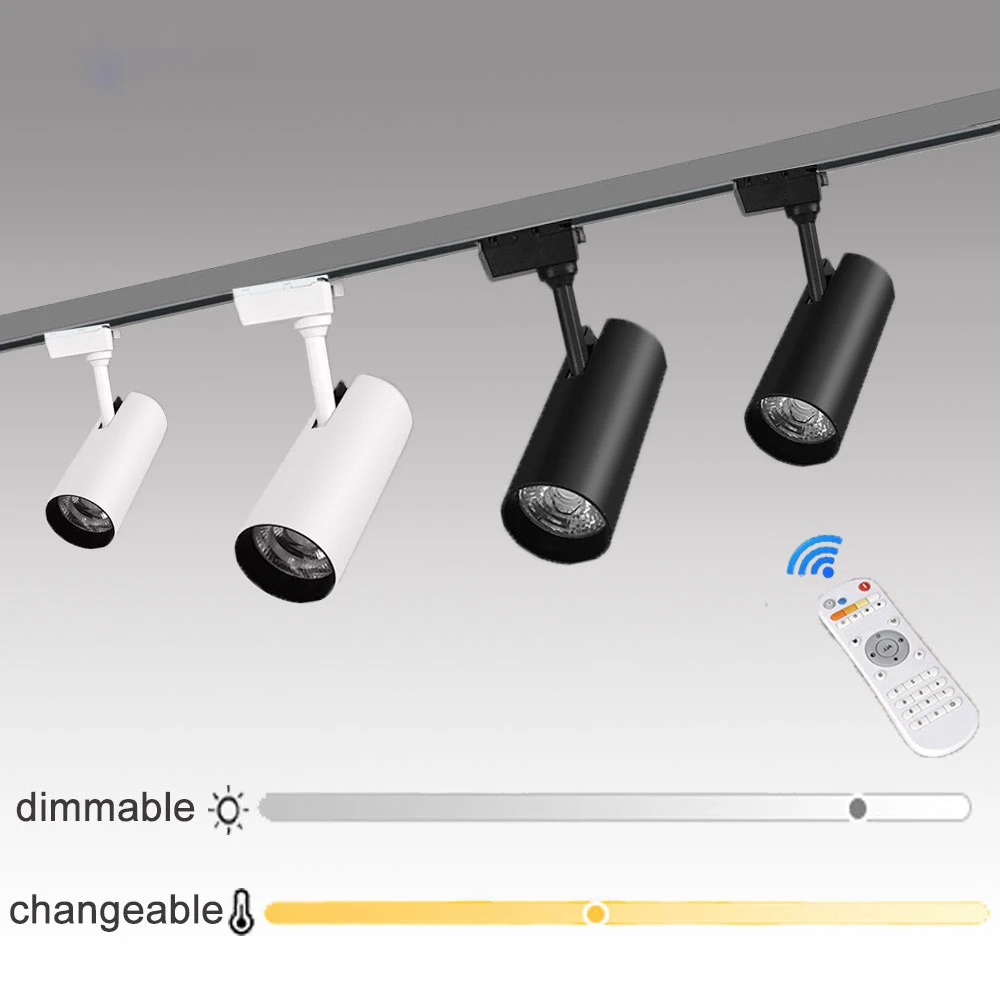 

Modern Led Track Light Dimmable Spot Light 12w 20w 30w COB AC 85-265V Rail Lighting Fixture Aluminum For Home Clothing Shop