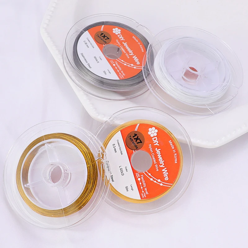 304 Stainless Steel Wire Color Preserving Handmade DIY Jewelry String Pearl Necklace Bracelet Winding Ornaments Making Supplies