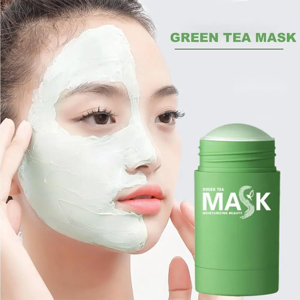 

Green Tea Purifying Clay Stick Green Tea Cleansing Control Oil Anti-acne Whitening Care Face G9h1