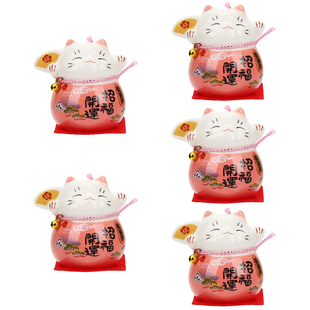 

5x Resin Ornament Sculpture Decor Decorative Figurines Figurine Garden Figures Daruma Figurine Home Decor