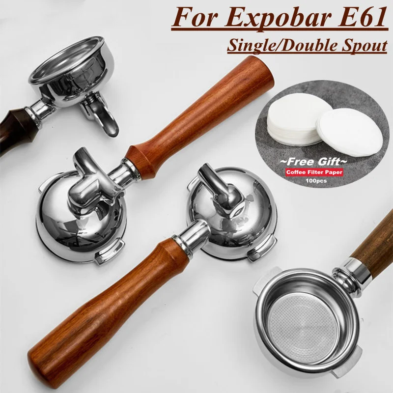 

E61 Grouphead 58mm Filter Holder For Expobar FAEMA RANCILIO LACIMBALI Coffee Machine Spout Bottomless Portafilter Coffee Maker