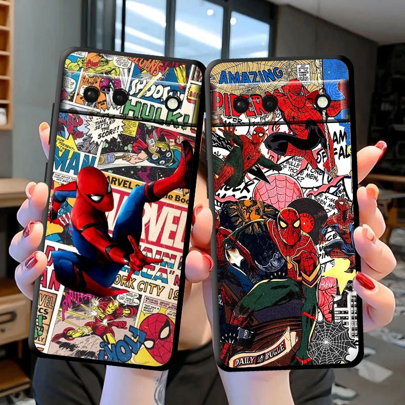 Супергерой Человек-паук Marvel телефон планшетофон для Google Pixel 9 8 7 Pro 6 6A 5A 5 4 4A XL цвет
