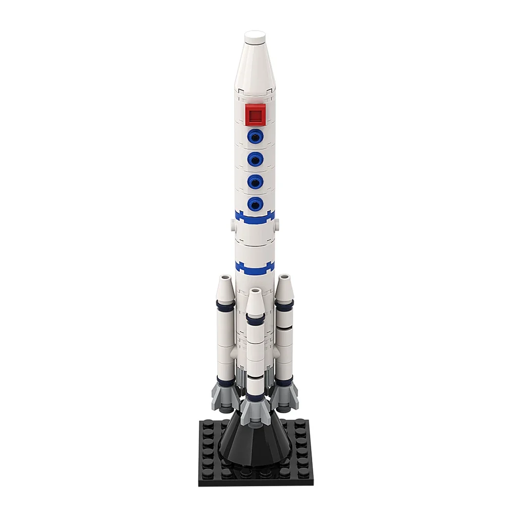 Фото MOC масштаб 1:110 Mercury Space Rocket Redstone, набор строительных блоков, исследование Вселенной, длинная марша, ракета, образовательный кирпич, детские игрушки №5