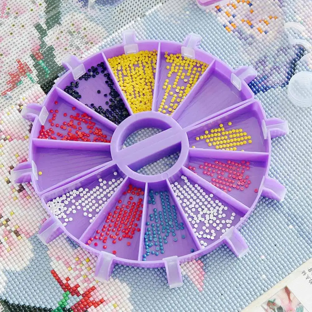 

6 Grids Palette Tray For Painting Diamond Nail Art Large Capacity Drill Beading Plates Organizer Tools X8D8