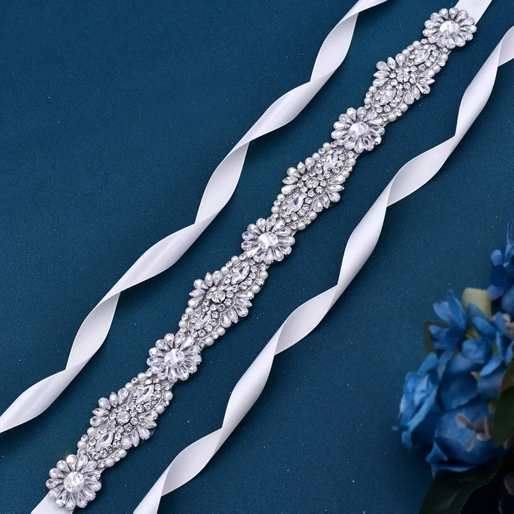 

Wedding Dress Belt Rhinestone Waist Decoration Female Bride Dress Belt Sash Belt