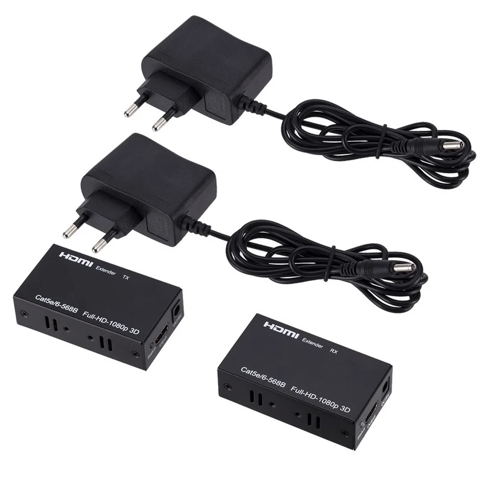 Удлинитель HDMI RJ45 4K удлинитель Cat5 60 м 120 аудио комплект Over Ethernet Cat6/5e для PS4 Apple TV ПК