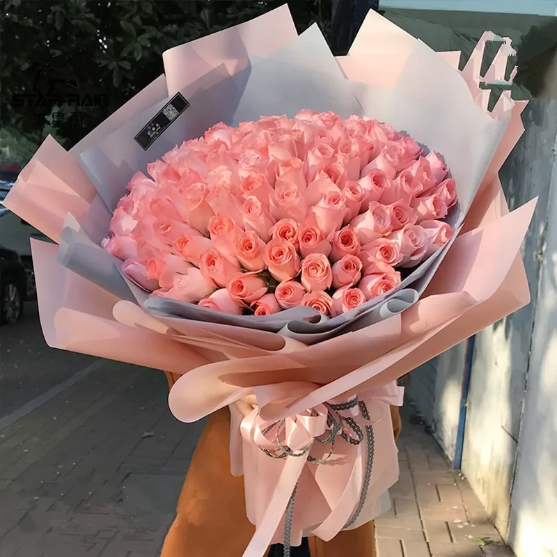 20 шт водонепроницаемый пластиковый цветок подарочная оберточная бумага с 10 м