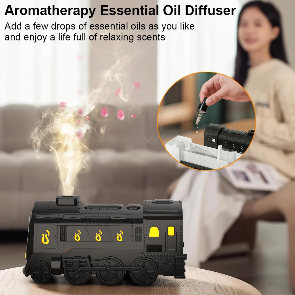 Ароматический увлажнитель воздуха в форме мини-поезда диффузор эфирного масла с