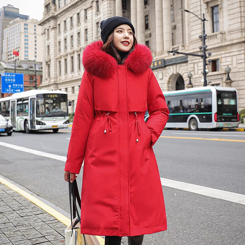 2022 Winter Clothes Women Jacket Cotton Coat Thick Warm Fleece Parkas Overcoat Casual Hooded Down Jacket Female Winter 2022