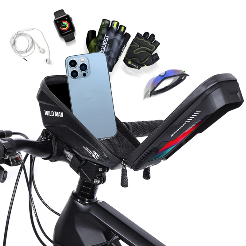 Сумка на руль велосипеда с защитой от дождя 6 7 дюйма | Спорт и развлечения
