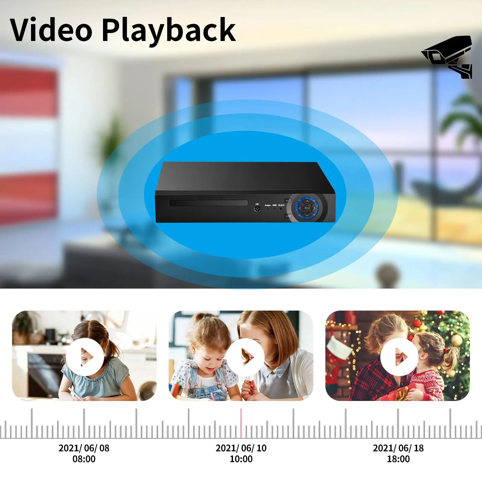 Сетевой видеорегистратор Gadinan H.265 NVR 32 канала 4K 5 Мп P2P облачная поддержка 2HDD макс. 8
