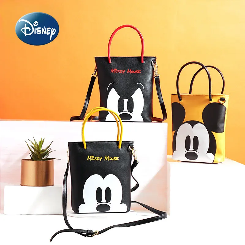 Disney Mickey New Women's One Shoulder Crossbody Bag Cartoon Mini Women's Bag Luxury Brand Original Fashion Handbag High Quality
