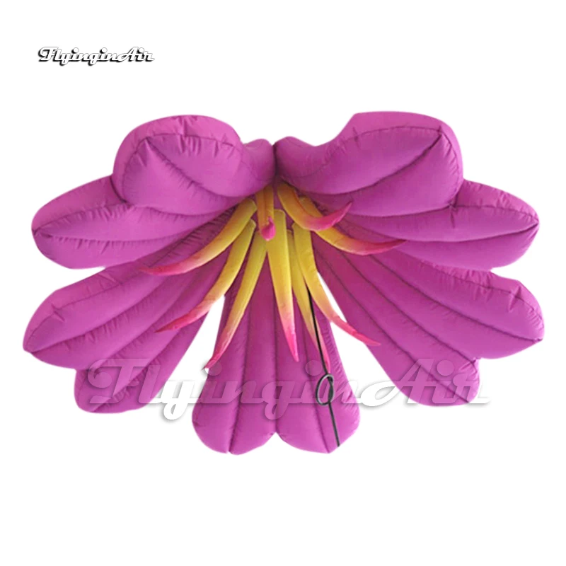 

Персонализированный цветочный шар 2 м/3 м, фиолетовый надувной цветок лилии светильник кой для клубной сцены и модного показа