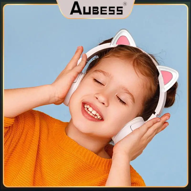 

Universal Cat Earmuffs Silicone Headphone Headset Decorations Lightweight Headphone Earphone Accessories