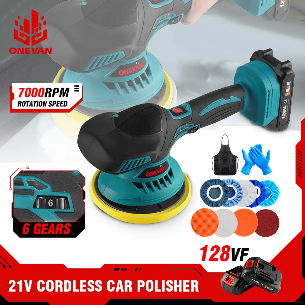 ONEVAN Cordless Car Polisher Electric Polisher Wireless Auto