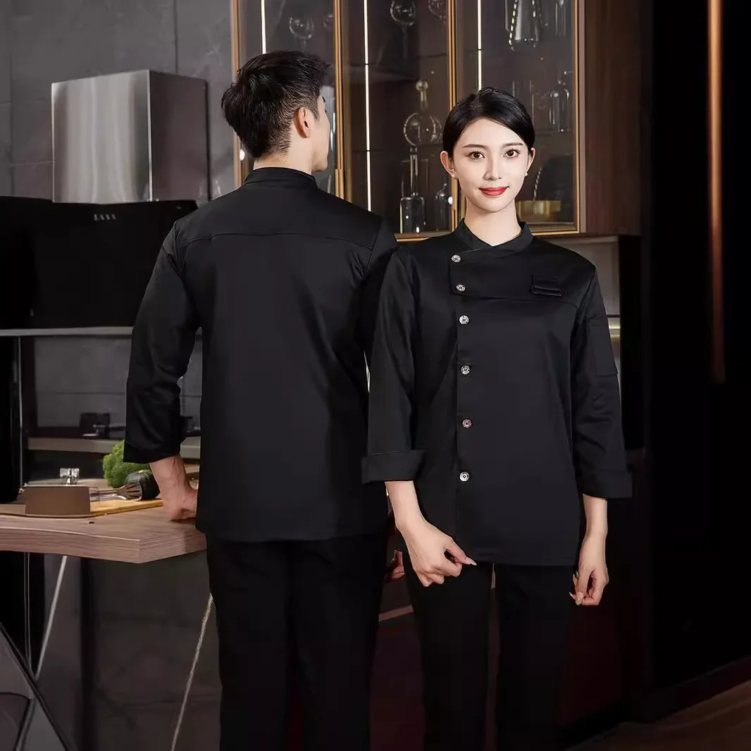 Длинная Униформа Шеф-повара Спецодежда Фартук Для Кухни Ресторана Кейтеринга