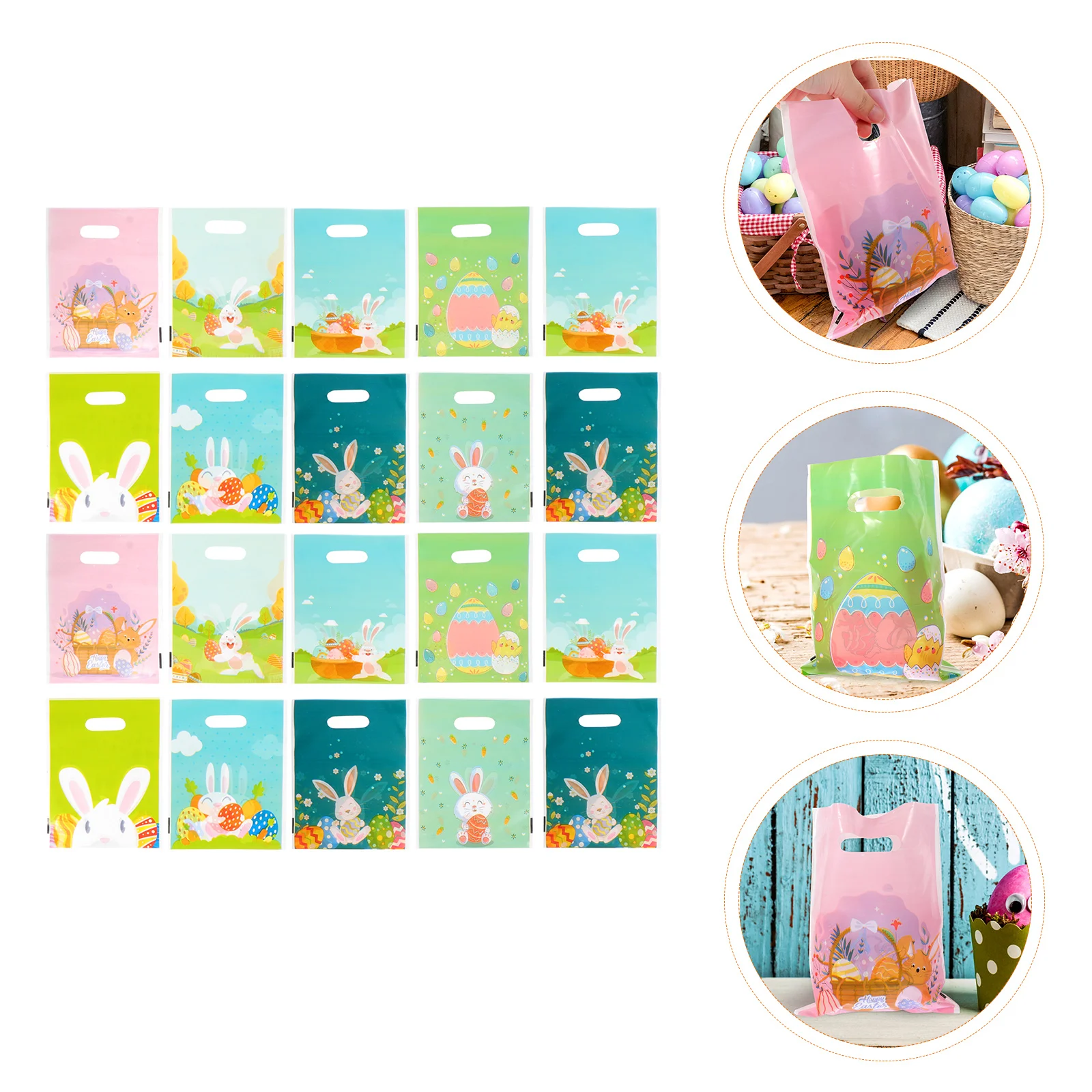 

50Pcs Easter Gift Pouches Multi-function Goody Bags Decorative Cookies Bags Easter Accessory
