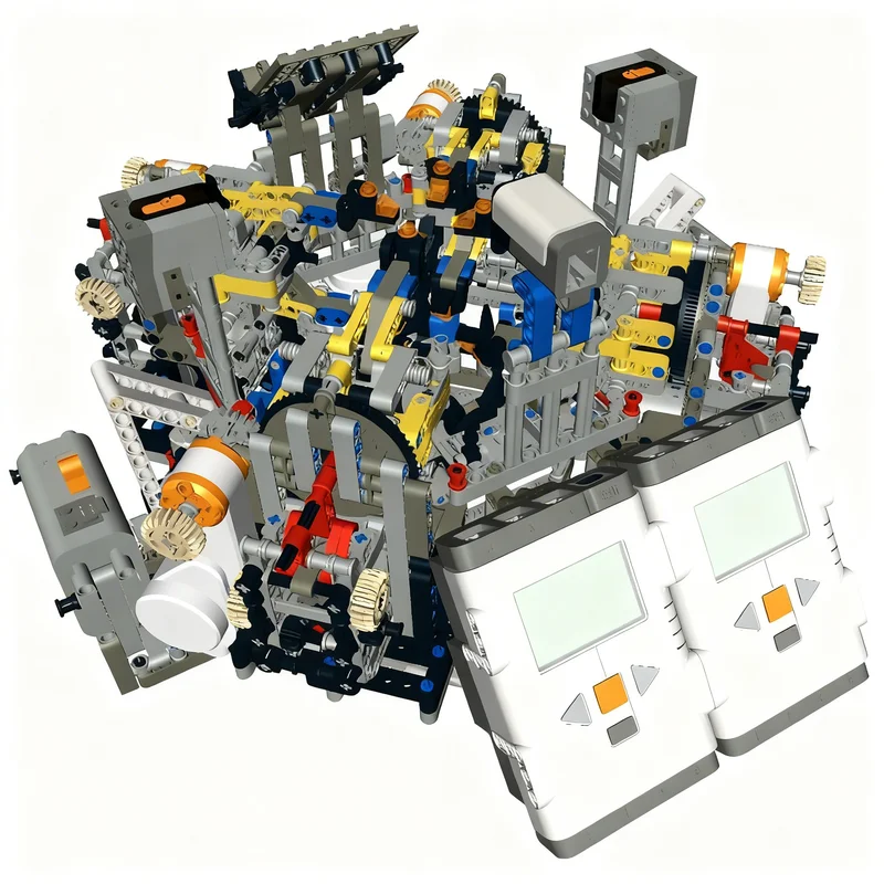 2070 деталей MOC NXT Cube Machine Cube Solver Mindstorms NXT: Конструктор, модель-головоломка, игрушка, строительные блоки, рождественский подарок, идея для детей (art.: 3920dc992aafa) - 3920dc992aafa