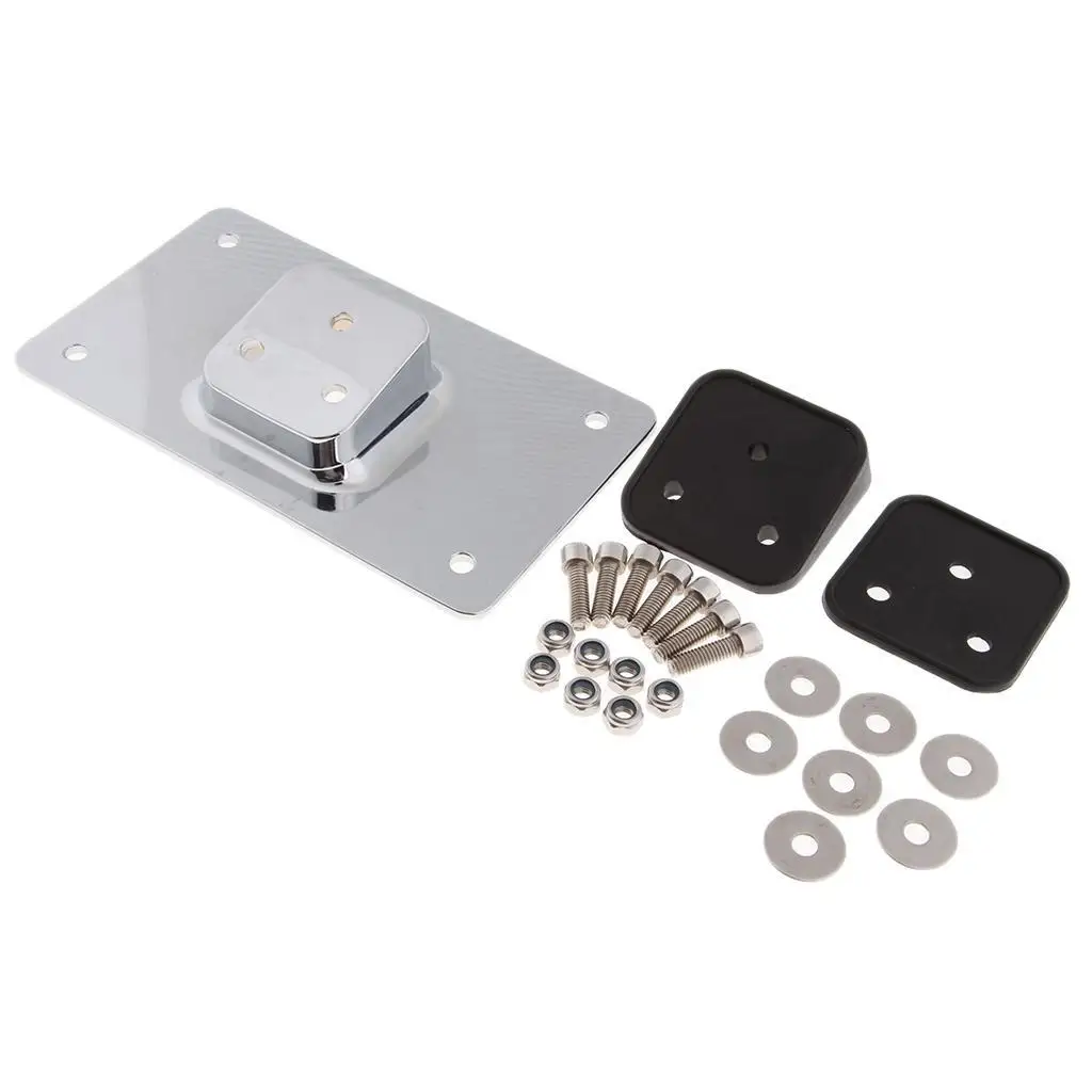 

Laydown License Plate Frame Mount for Harley Sportster Dyna Softail Chrome