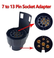 7 to 13 pin trailer connector 12v towbar towing plug adapter rv accessories durable waterproof plugs socket adapter protects