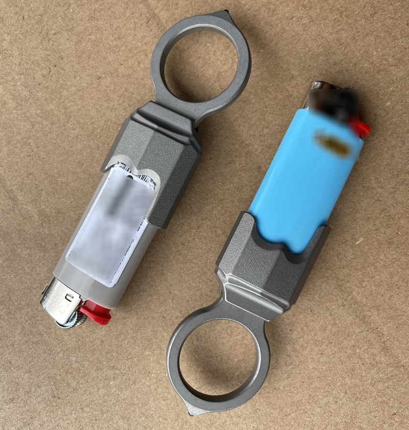 

Брелок для ключей из титанового сплава, портативный держатель для зажигалки, не потерянный, с ручкой для Путешествий, Походов, посуды, кемпи...