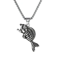 tide restoring ancient ways is the skull pendant the streets of creative joker stainless steel fishbone necklace