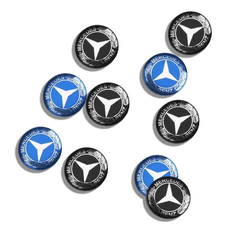 14 мм наклейки с эмблемой ключа автомобиля аксессуары для Mercedes Benz AMG E S C A B Class GLE GLS