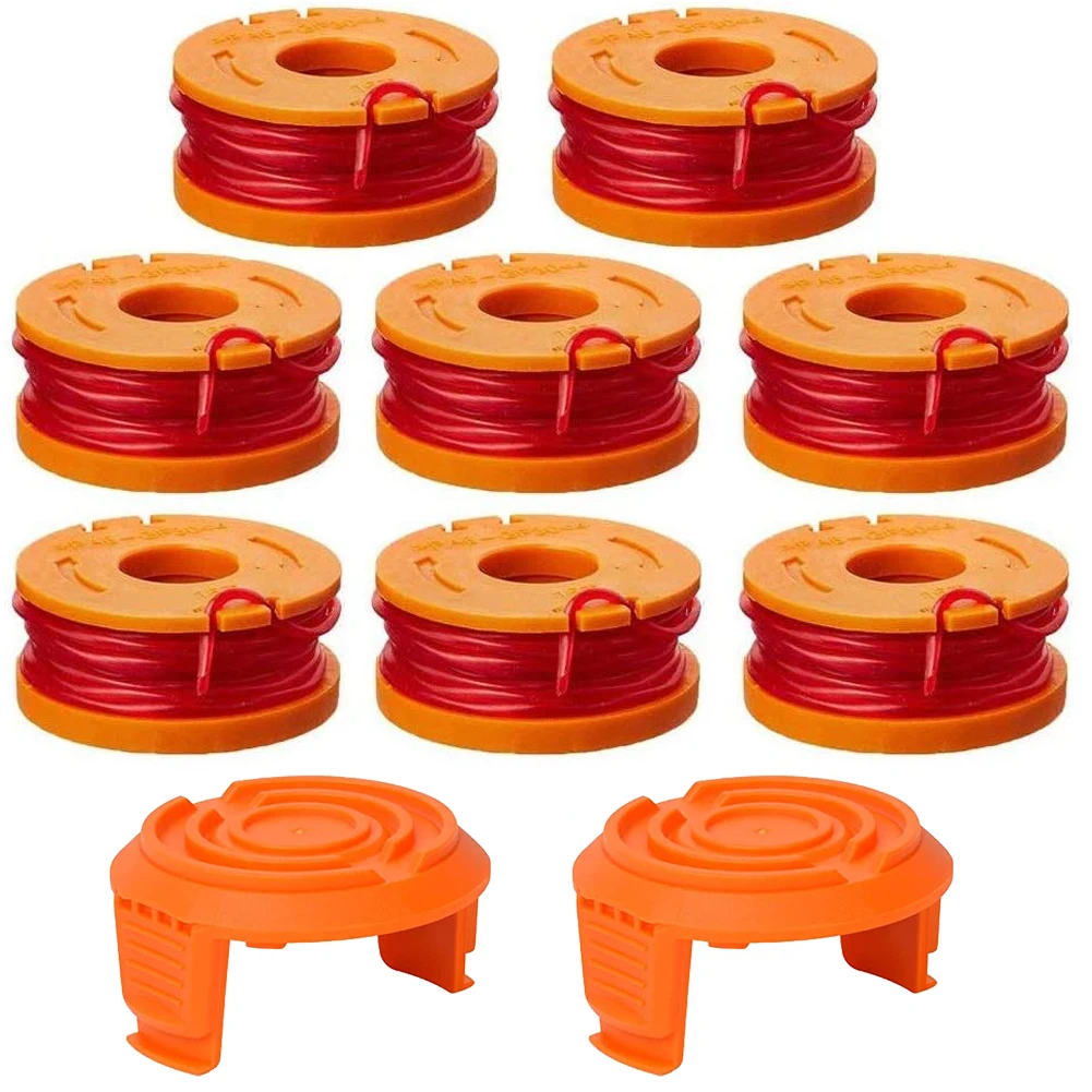 

Trimmer Spool Line With Replacement Cap For Worx WG154 WG163 WG180 WG175 WG155 WG151 Grass Trimmer Garden Tool Accessories